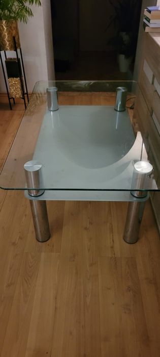 Ława szklana + stolik szklany pod telewizor