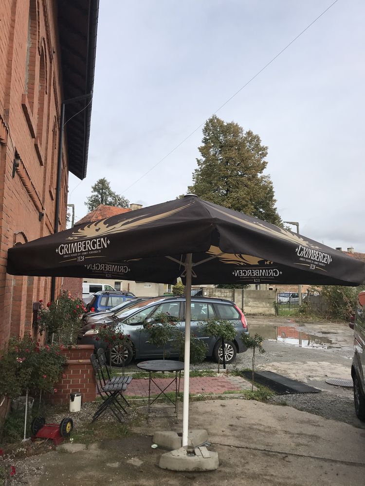 Parasol ogrodowy Perfecta 3x3 Grimbergen piwny przemysłowy gastronomia