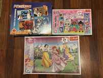 Puzzle dla dzueci - trzy pudelka