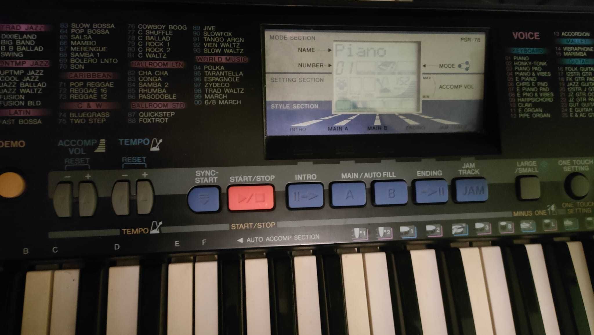 Keyboard  YAMAHA  PSR-78