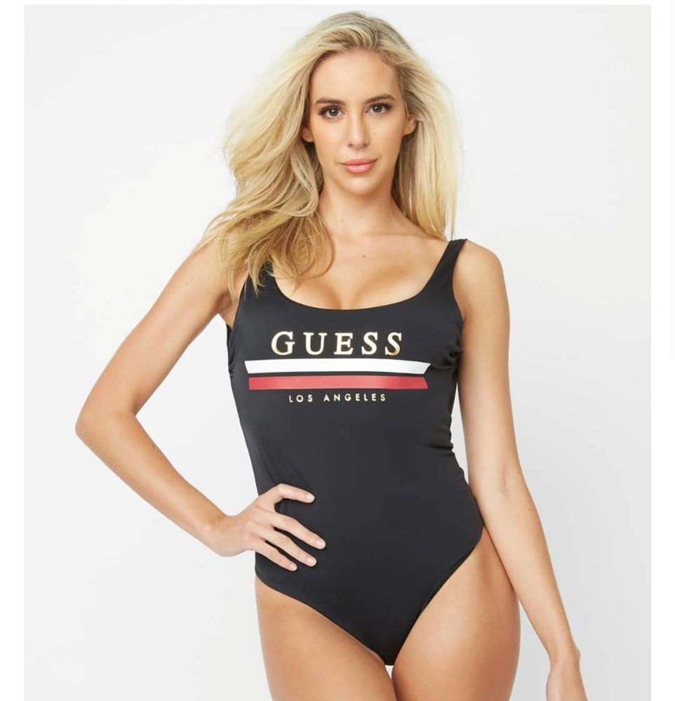Купальник guess usa чорний суцільний