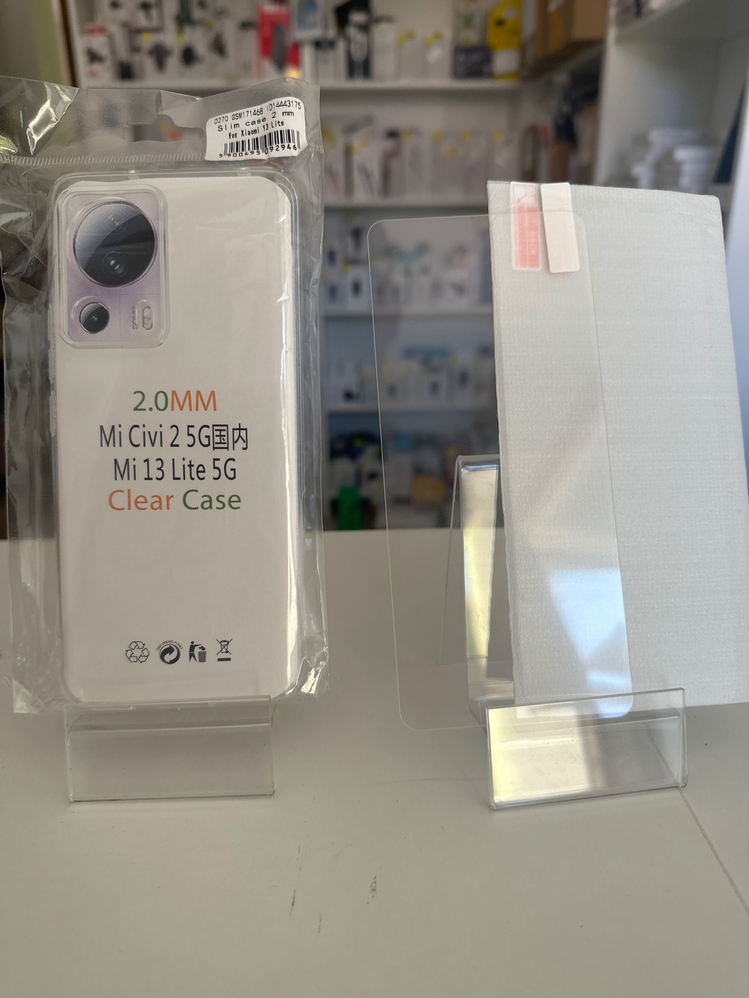 Etui przeźroczyste 2mm +2x szkło hartowane do mi 13 lite 5G