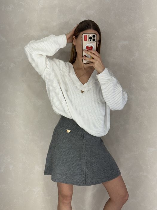 Юбка вʼязана сіра українського бренду T.MOSCA жіноча XS/S стан нової