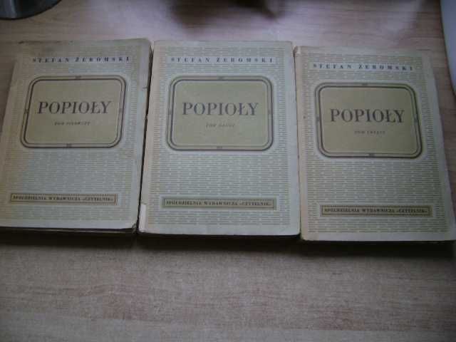 Starocie z PRL - Stare książki = Popioły tom I, II, III z 1946r. TANIO