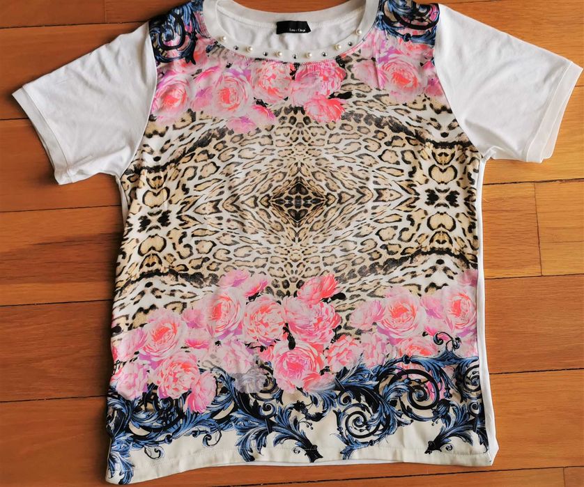 T-shirt senhora, print animal