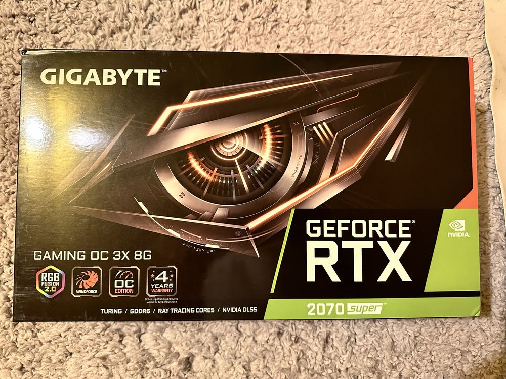 RTX 2070 SUPER Gigabyte Aorus 8gb ddr6