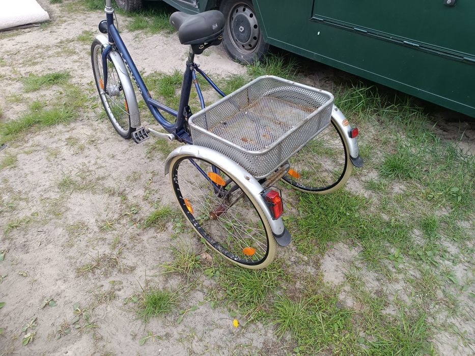 Rower trzykołowy trójkołowy mechanizm różnicowy