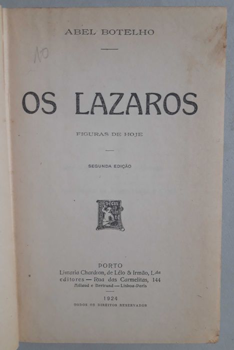 Livro PA-5 - Abel Botelho - Os Lazaros