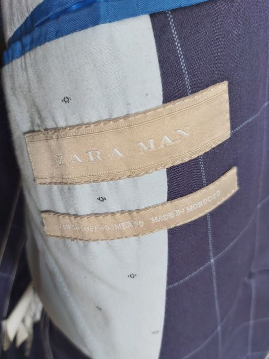 Marynarka Męska - niebieska w kratę. ZARA MEN. R.46