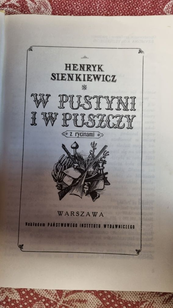 W pustyni i w puszczy  z rycinami.  - Henryk Sienkiewicz.
