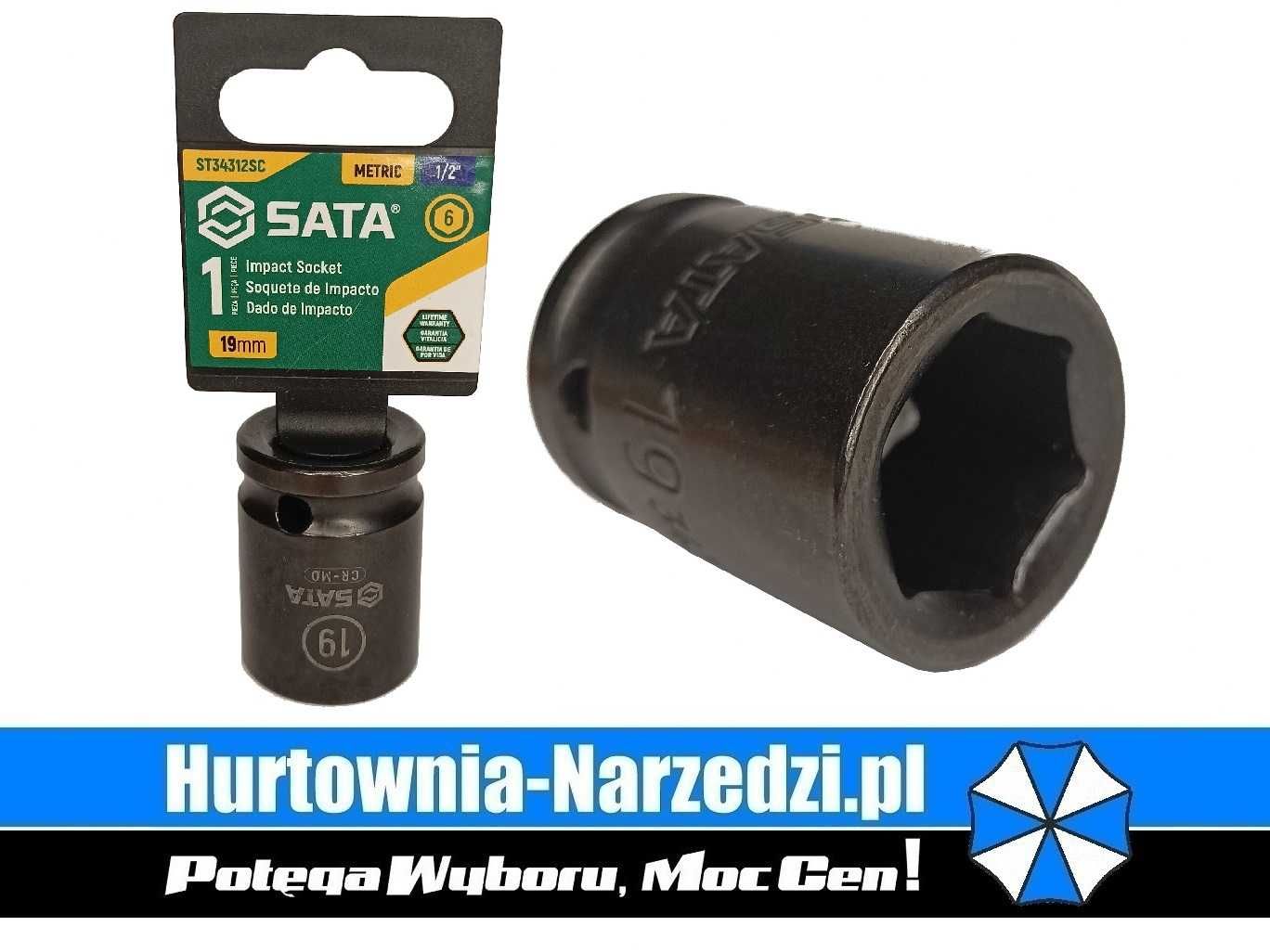 Nasadka 6-kątna Udarowa 1/2" 19 mm Sata ST34312SC 19mm