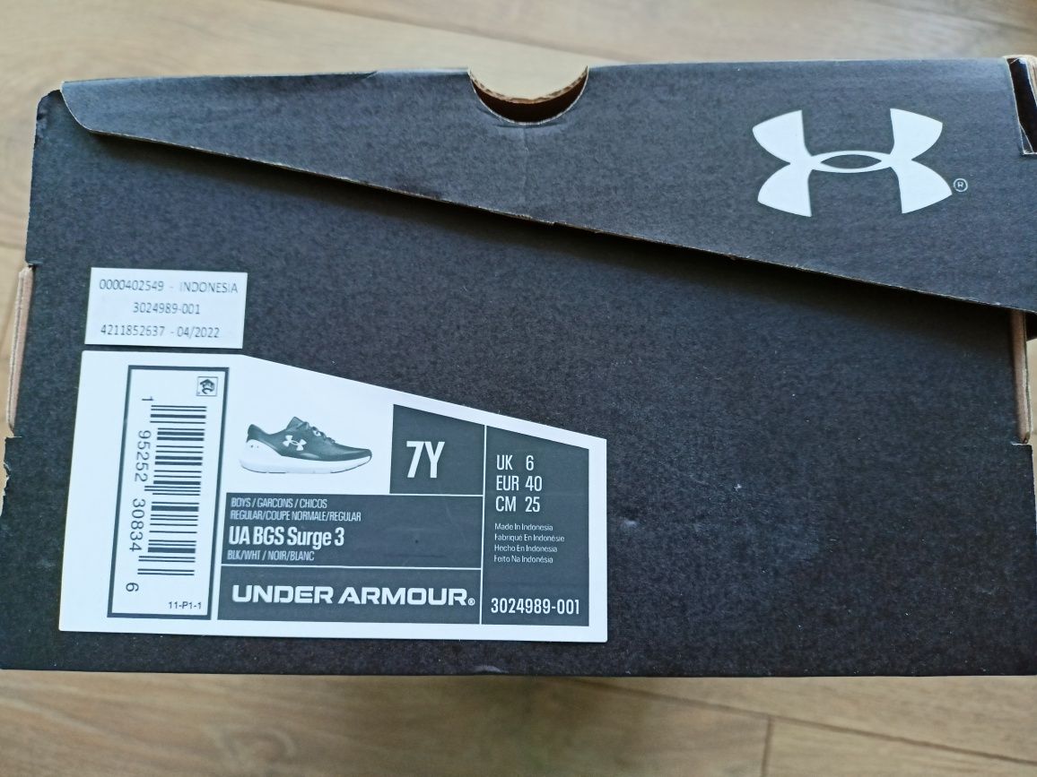 NOWE Buty sportowe chłopięce adidasy Under Armour r. 39/40