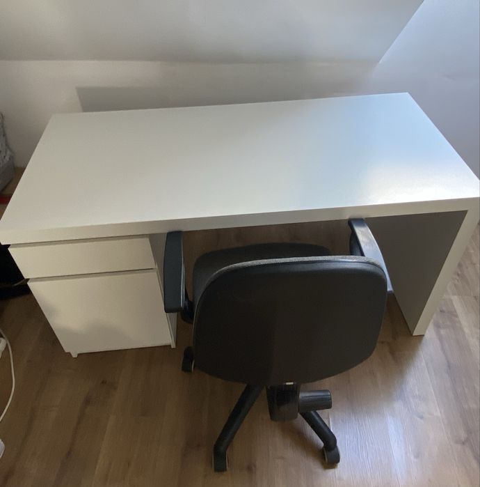 IKea Malm biurko + krzesło