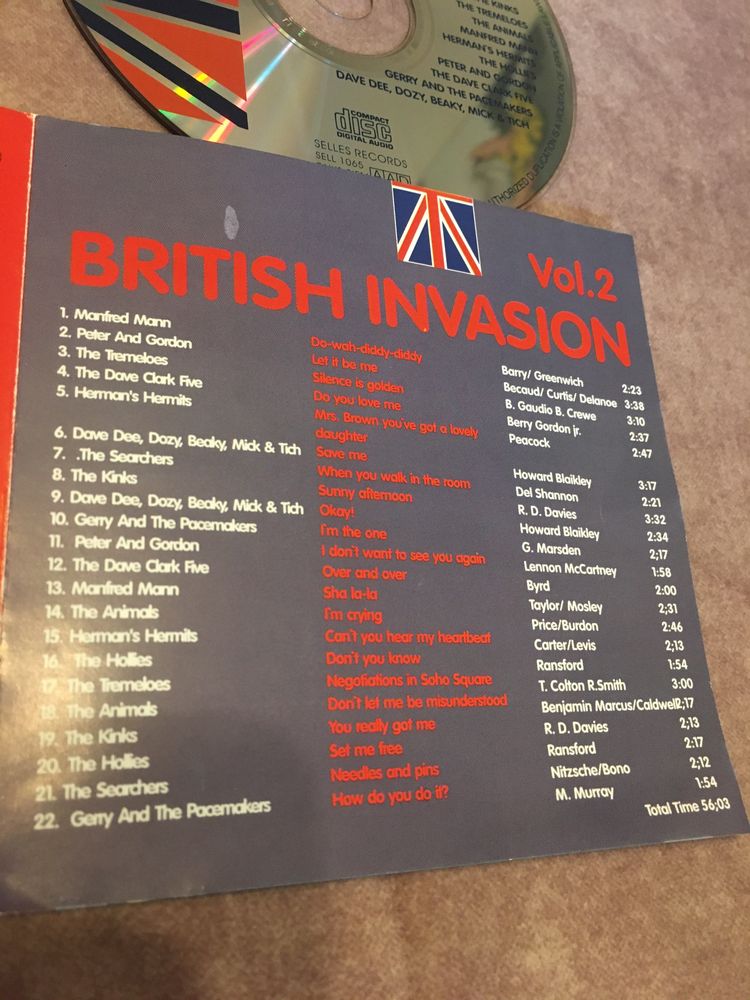 Dwie płyty cd British Invasion klasyki rocka z Anglii 2x cd