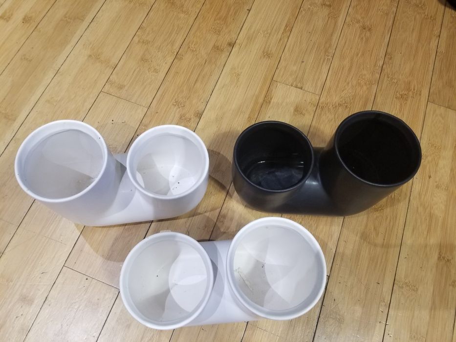 Stylowe doniczki Kolibri – podwójne, ceramiczne, 9 cm