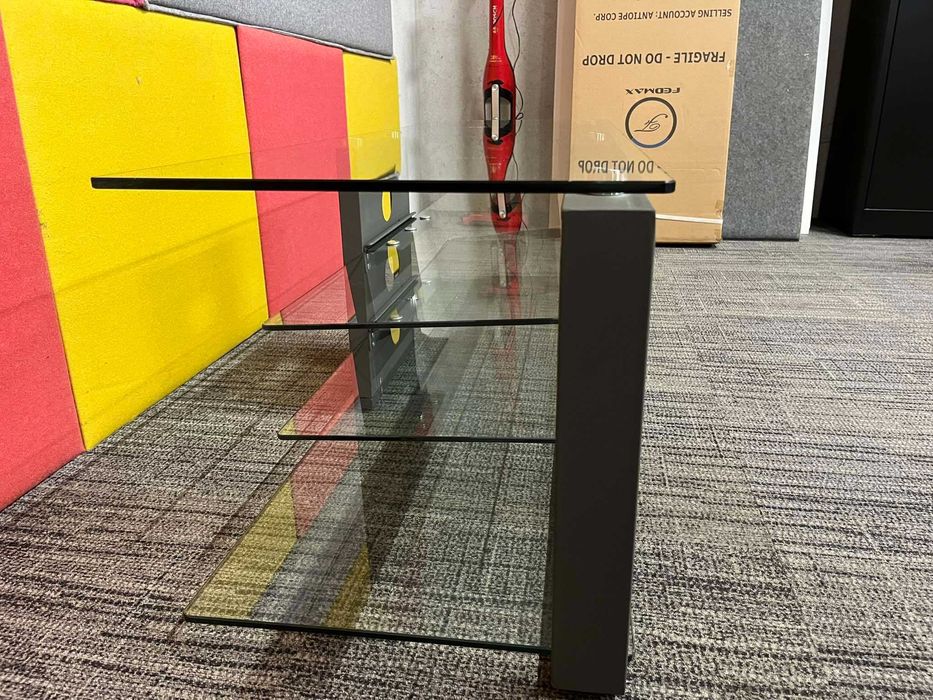 Stolik audio, RTV szklany pod tv, sprzęt audio piękny 42x130x40 zobacz