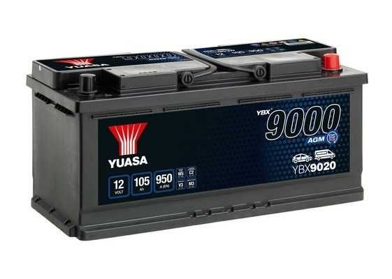 Akumulator YUASA (START-STOP)  AGM  12V 105AH 950A