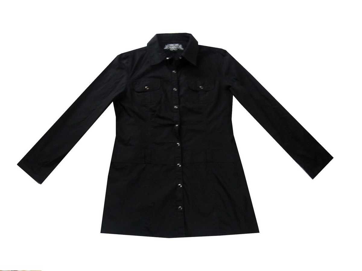 Czarna Bluzka Koszula XL XXL Bawełna