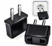 ADAPTER SIECIOWY wtyczka przejściówka EU PL USA CN czarny