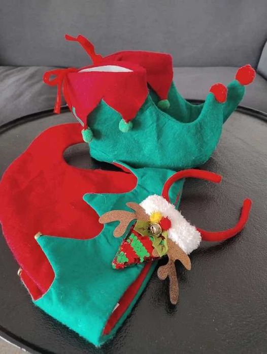 Buty, czapka elfa, opaska elfa, strój elfa, elf