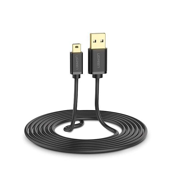 Ugreen kabel przewód Usb - mini Usb 480 Mbps 1,5 m czarny (us132, 1038