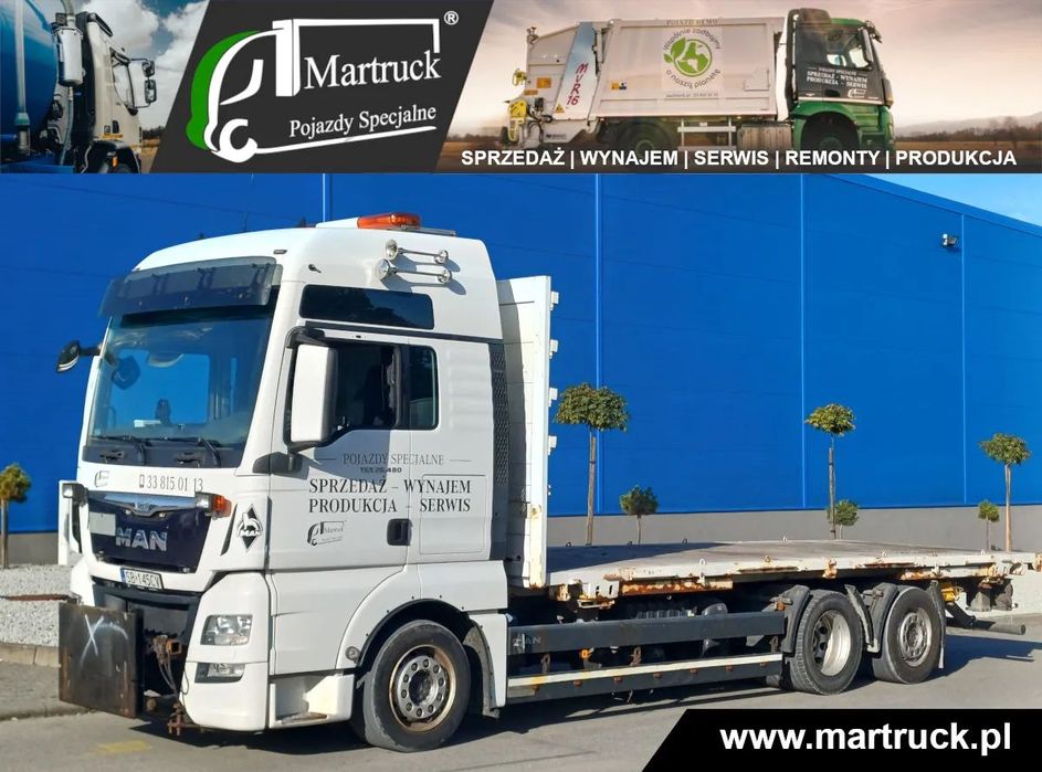 MAN TGX 6×2 BDF, sprzedaż, wynbajem, gwarancja, serwis  ubezpieczenie, jazda testowa