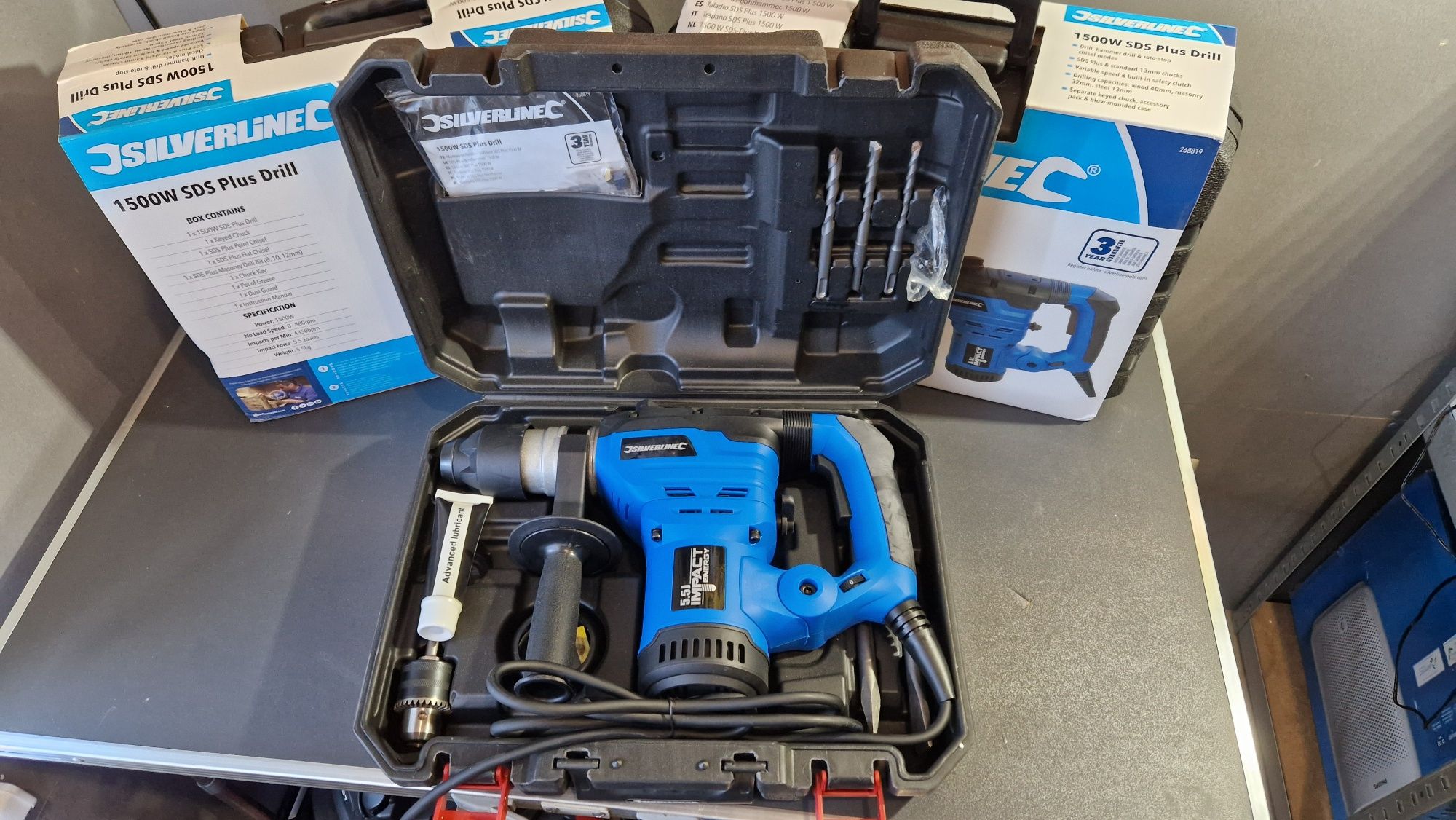 Перфоратор SILVERLINE 1500W SDS Plus Drill