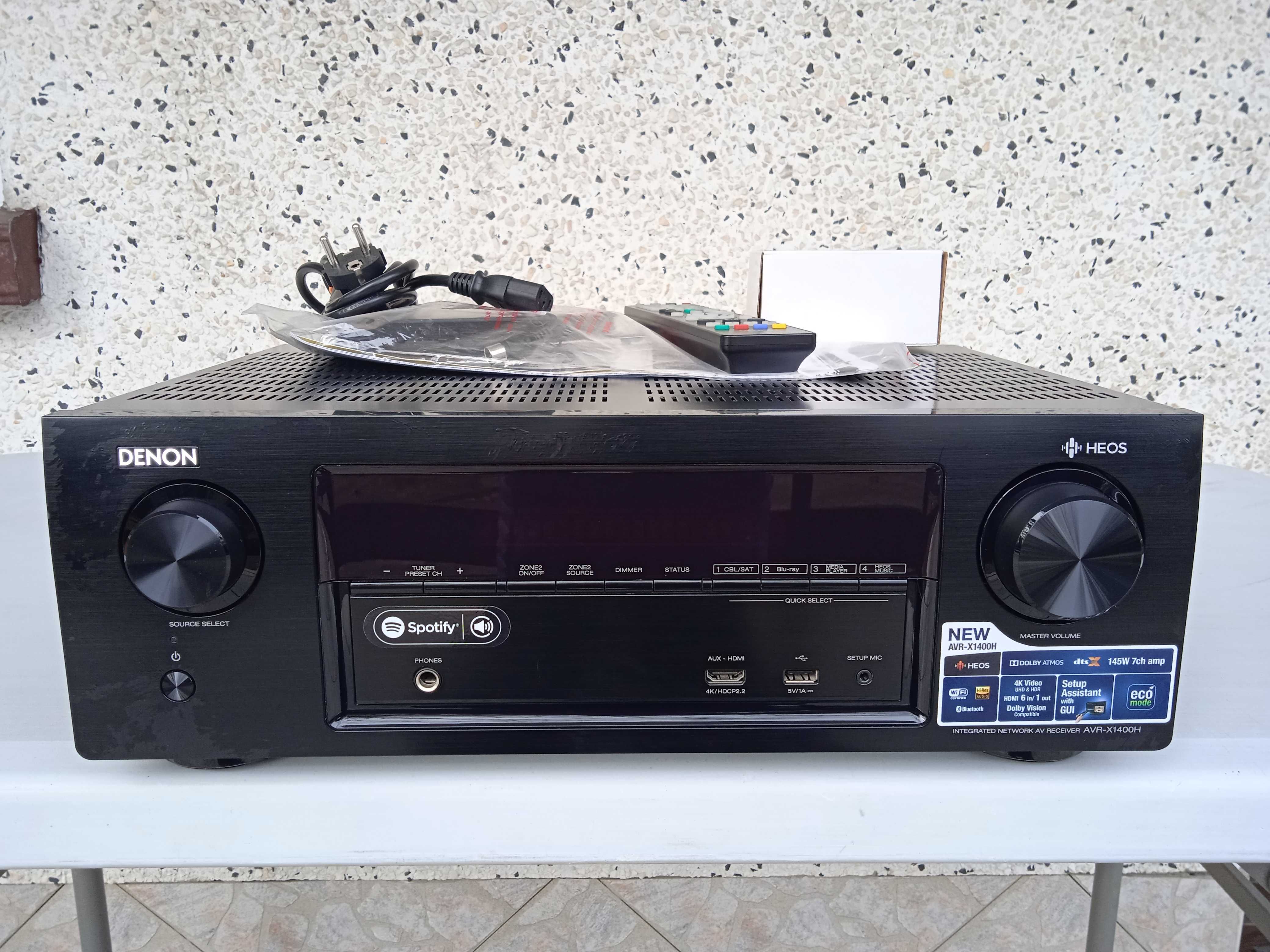 Denon AVR-X1400H 4K Bluetooth Wi-Fi Heos Atmos