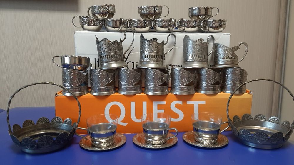 Подстаканники новые. Мельхиор.