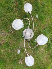 Lampa-Żyrandol na cztery żarówki + kryształki