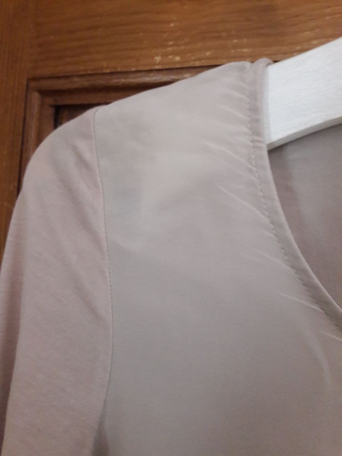Hallhuber Donna cudna, zwiewna bluzka minimalizm jedwab jak nowa XS/34