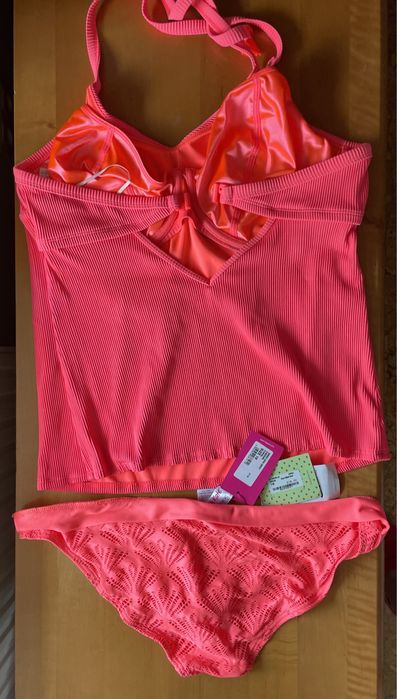 Bravissimo Lombok neon koral top tankini 38FF 85FF 85G + figi Curvy Ka