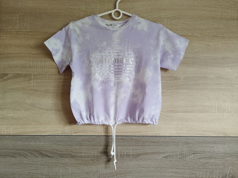 H&M cieniowany t-shirt oversize 146-152
