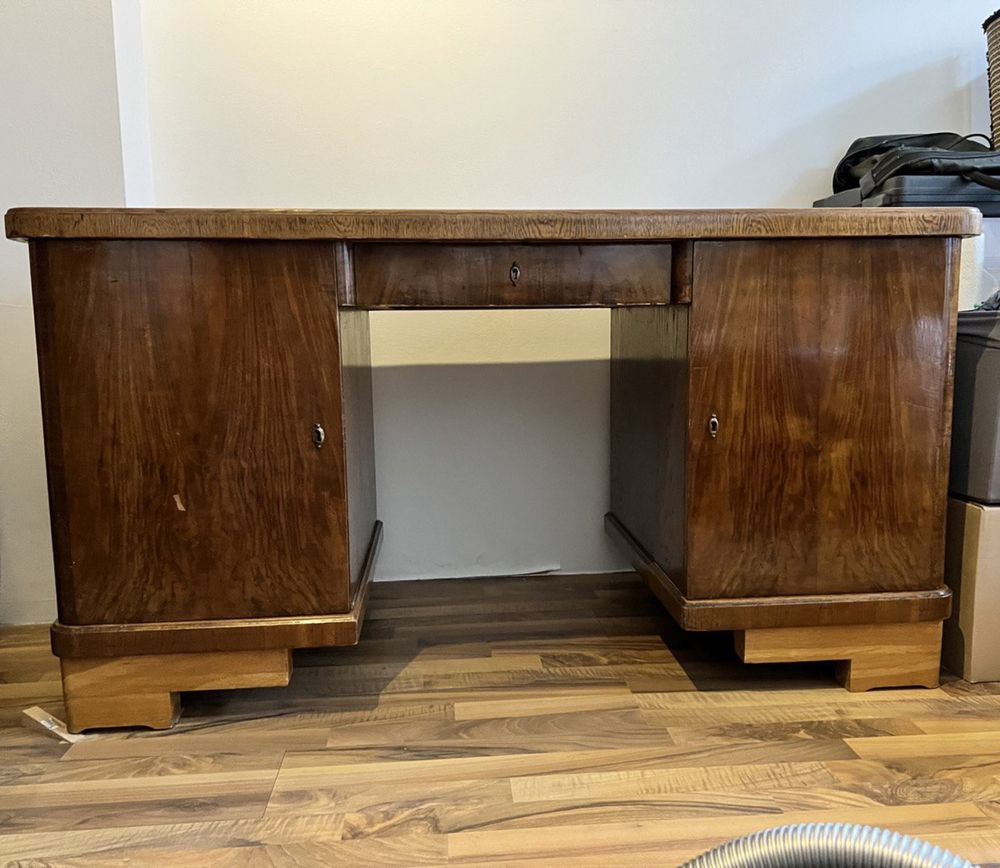 Piękne biurko gabinetowe Art Deco - Stan B.Dobry