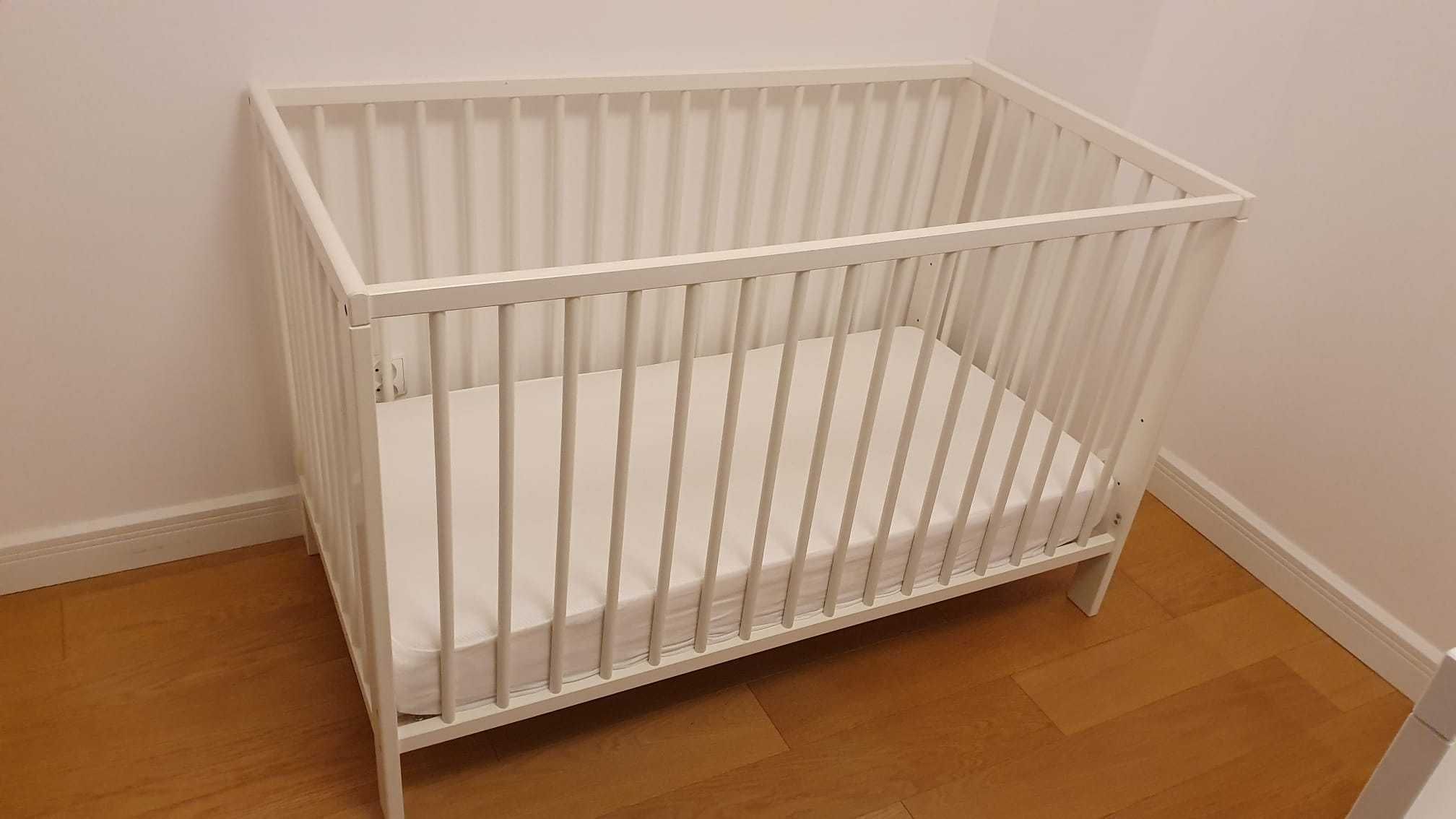 Łóżko dziecięce 60x120 cm, IKEA GULLIVER, białe