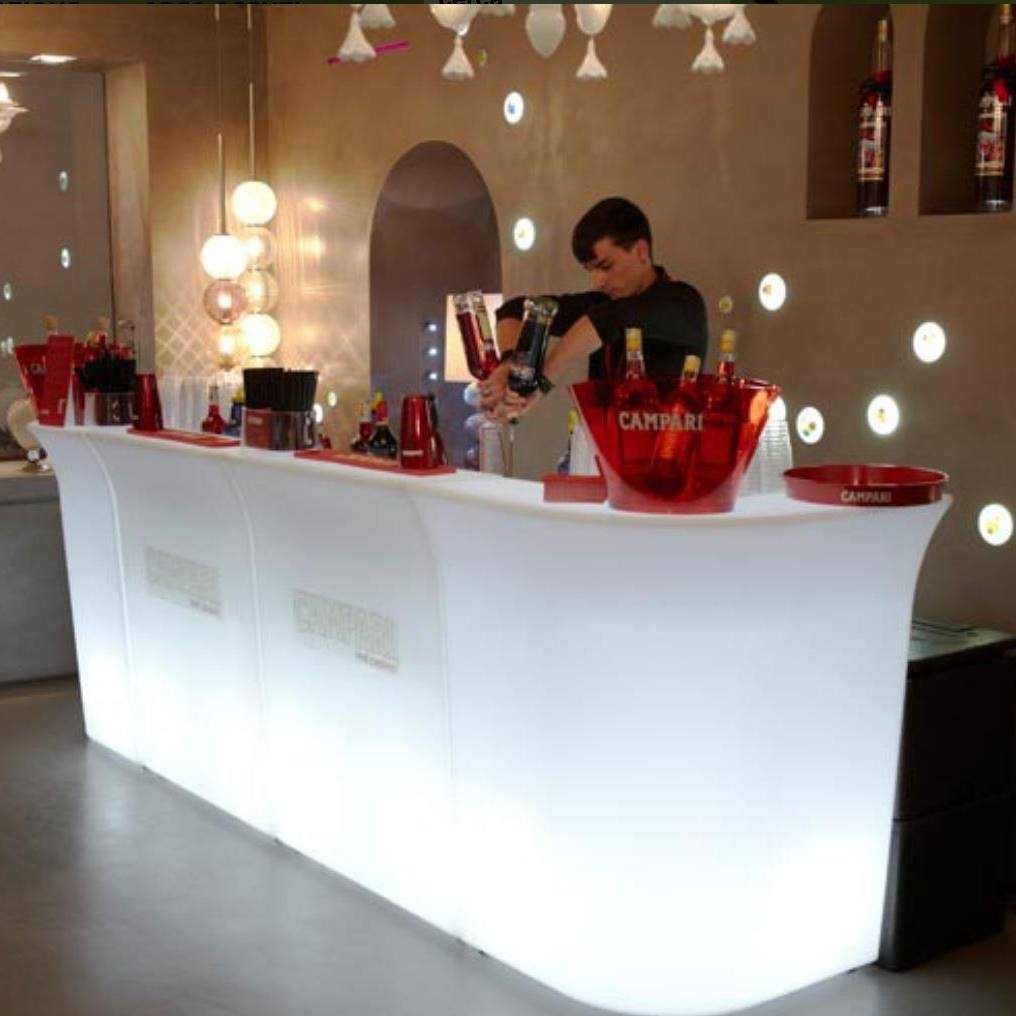 Balcões com iluminação led