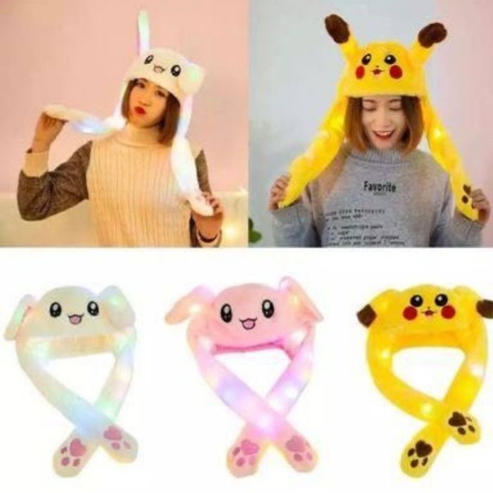 Светящаяся шапка с двигающими ушами