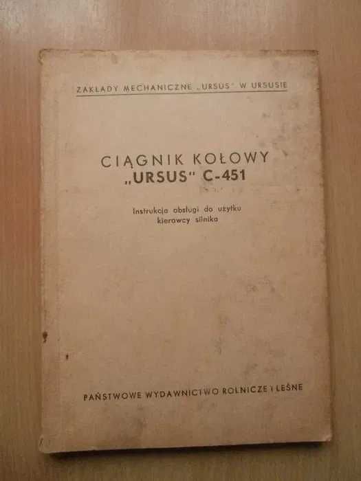 Ursus c-451 bulldog, instrukcja obsługi z 1959 roku