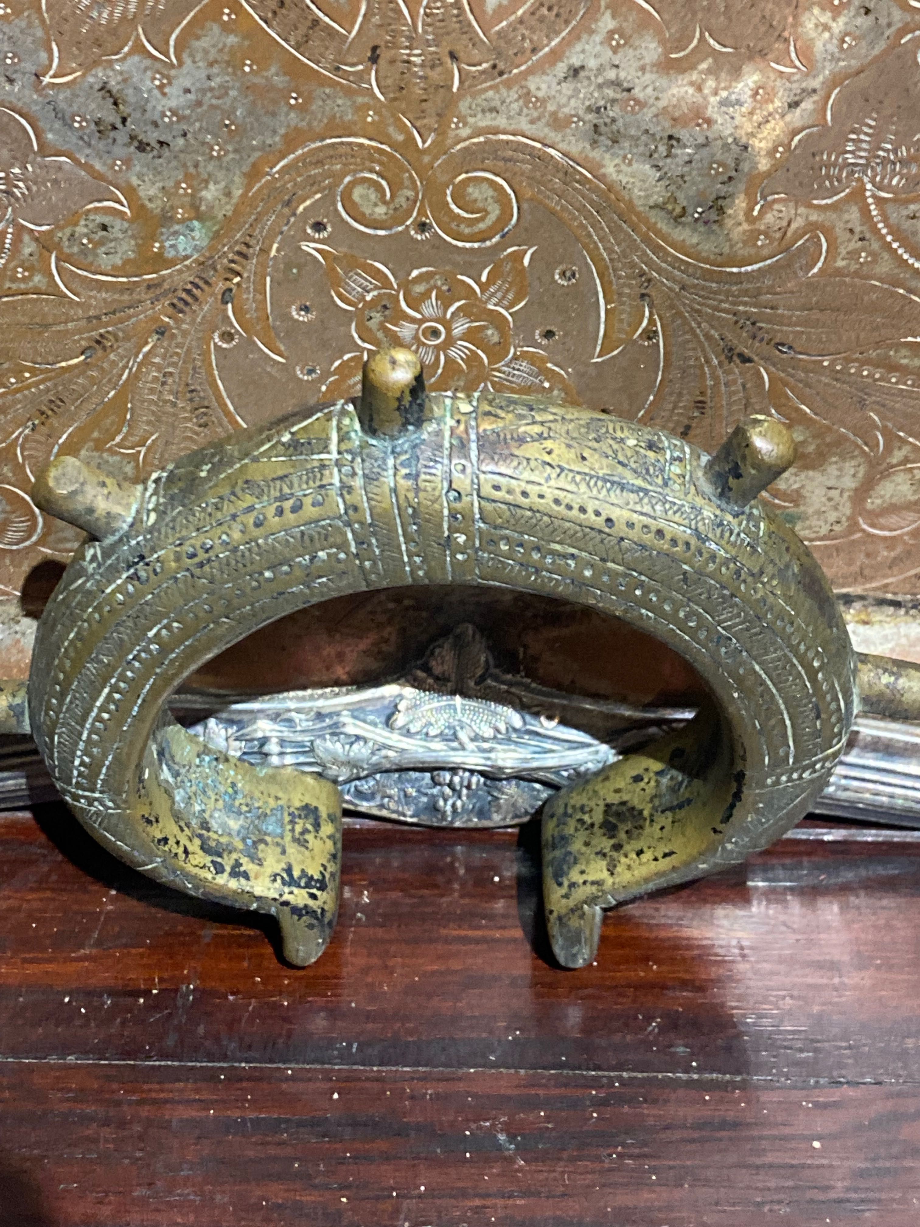 Pulseira Manilha escravo Bronze África Séc XVIII 6,5 cm
