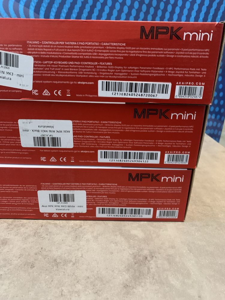 MIDI-клавіатура AKAI MPK MINI MK3 Black/White/Grey • Нова • Запакована