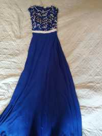 Sukienka długa, niebieska  M