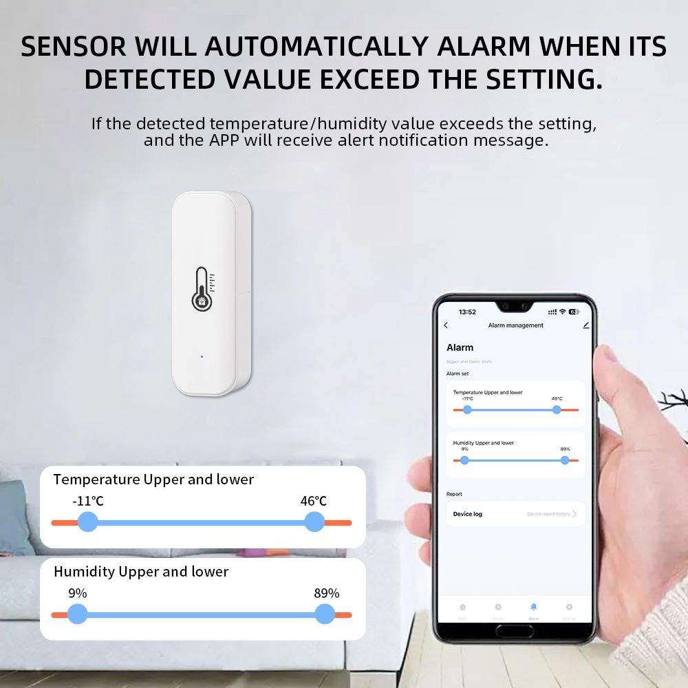 WIFI умный датчик климата температуры и влажности