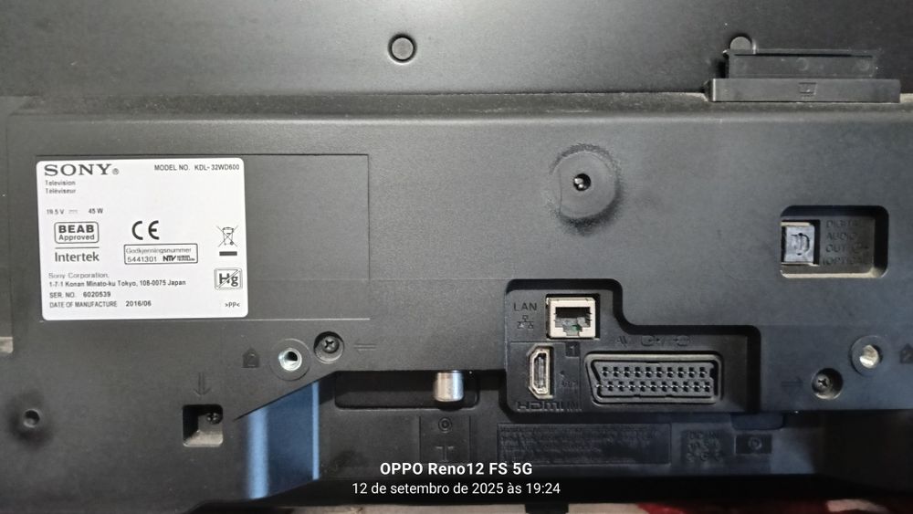 Smart TV Android SONY_32"_Ecran 81cm
Tamanho- 32" (81 cm na diagonal d