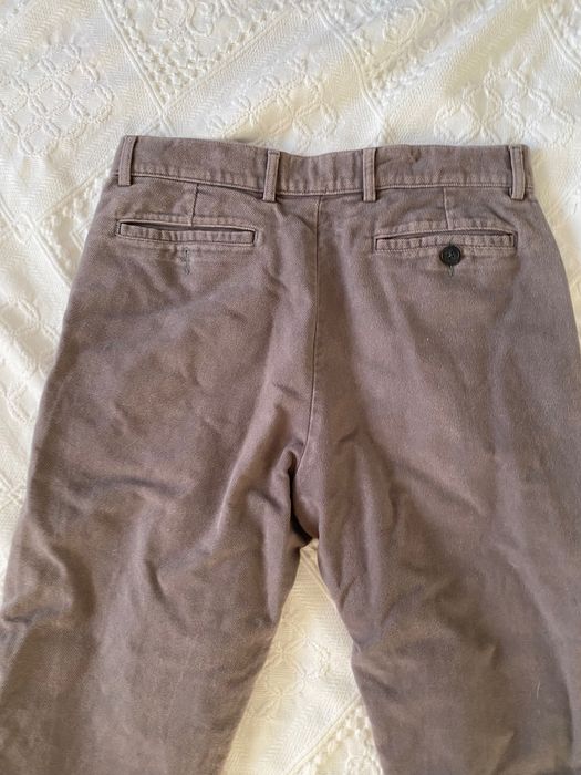 calças castanhas gianfranco ferré