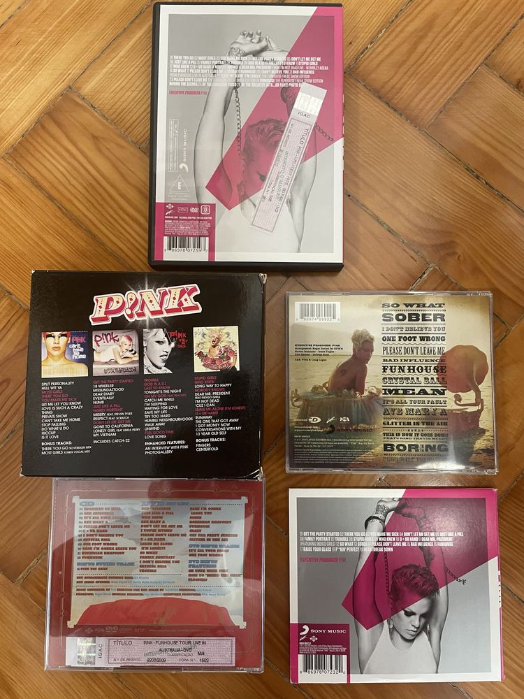 Cd’s e DVD musical Pink e Christina Aguilera