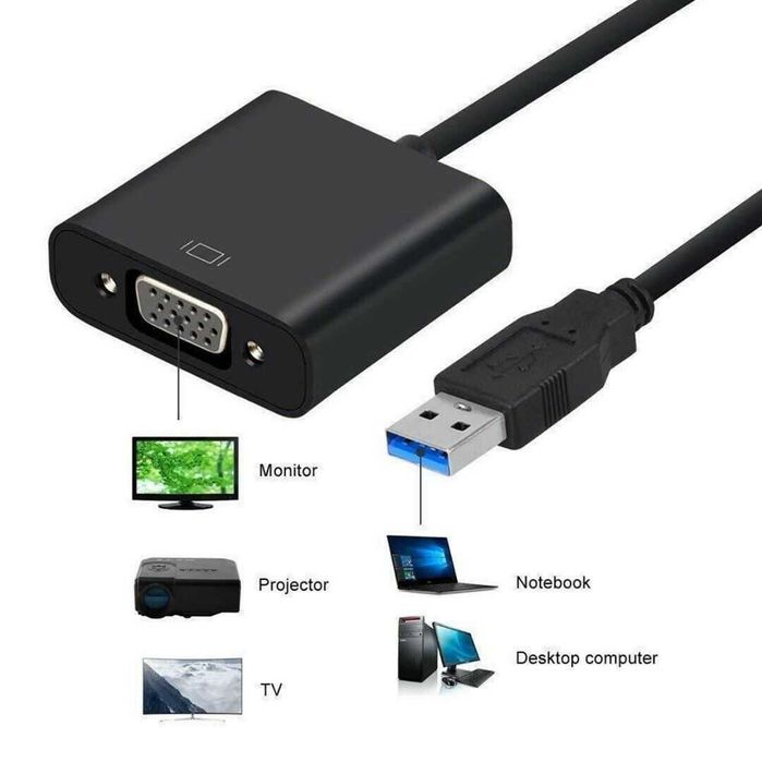 Adaptador USB 3.0 para VGA