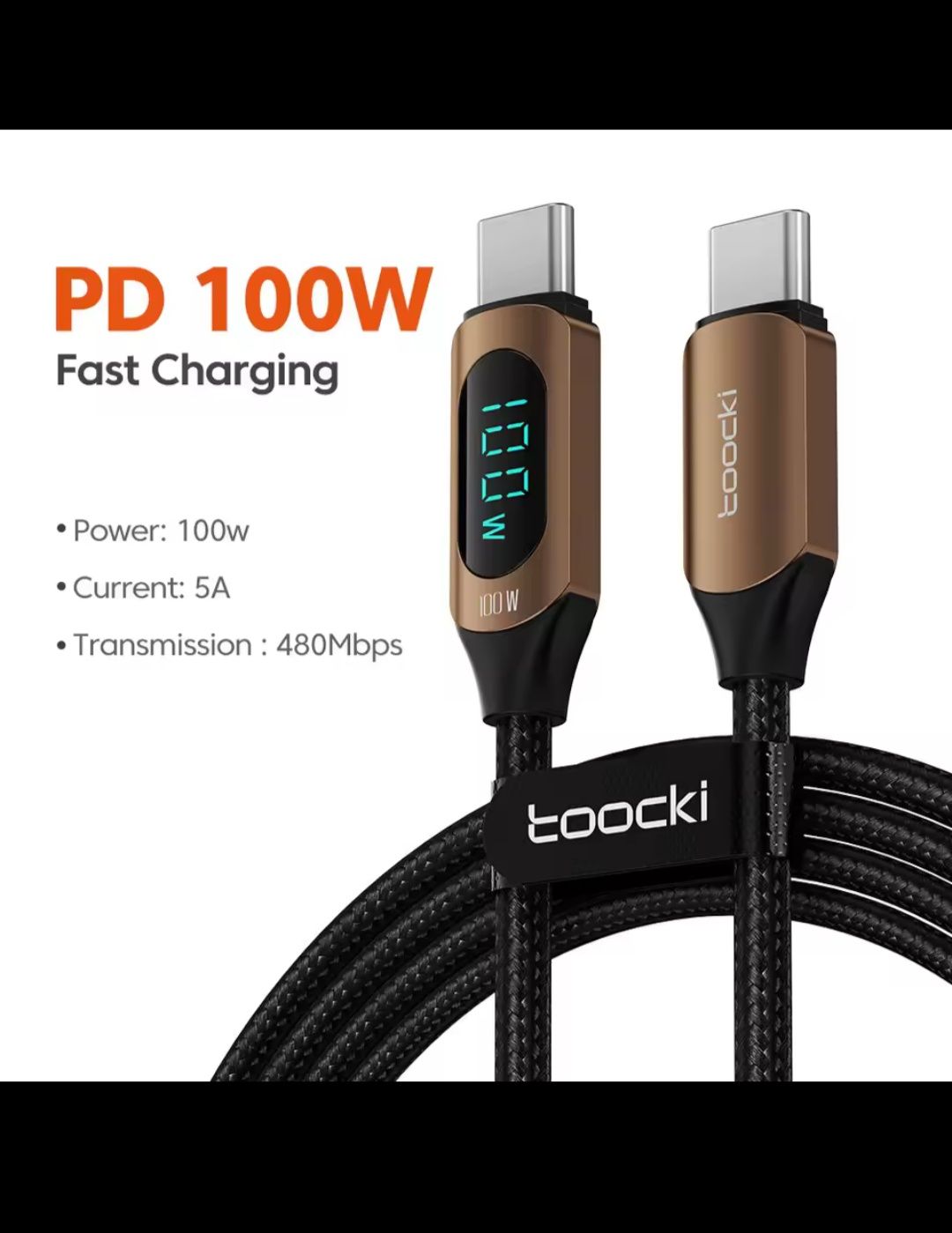 Kabel USB C USB C 5A 100W supervooc