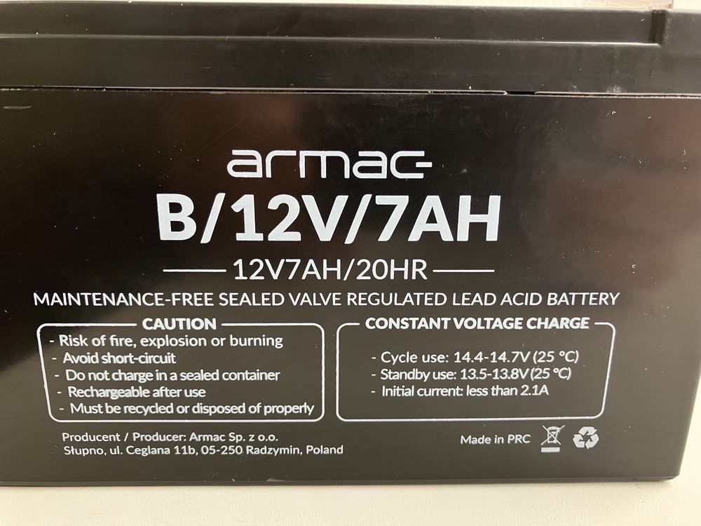 ARMAC B/12V/7AH 12V7AH/HR Аккумуляторная батарея Аккумулятор