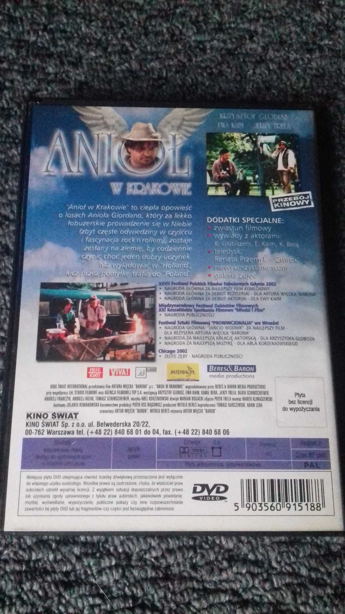 "Anioł w Krakowie" płyta dvd