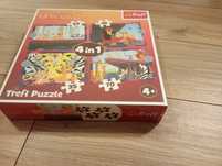 NOWE Puzzle 4W1 odważny król lew 34653 TREFL